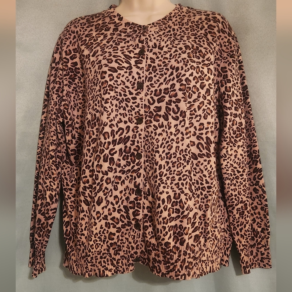Cheetah print cardigan